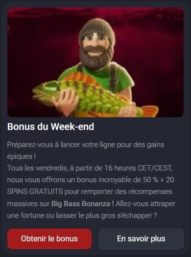 Riviera Casino bonus weekend